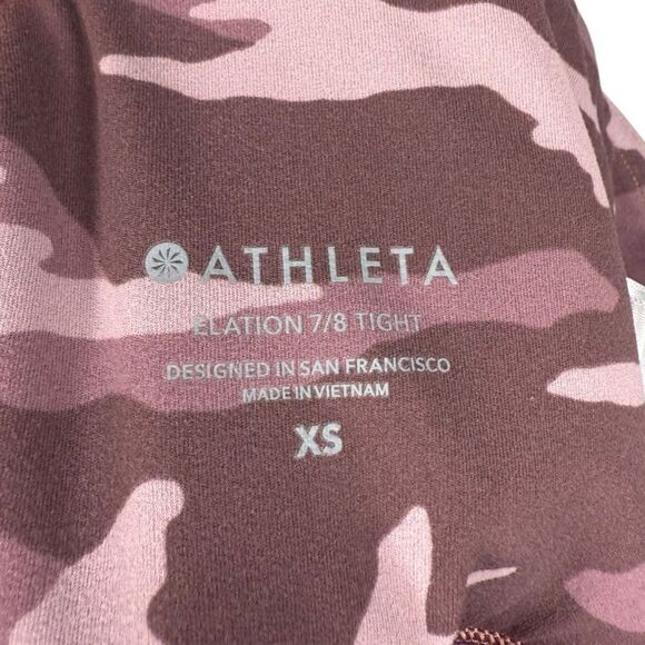|EUC| ATHLETA Pink Camo Elation 7/8 Tight - Picture 7 of 9